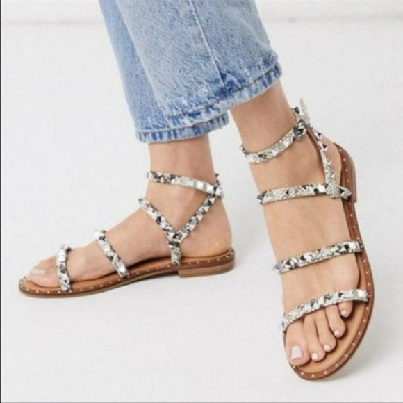 Nicole Miller Snake Gladiator Sandals - Picture 2 of 4